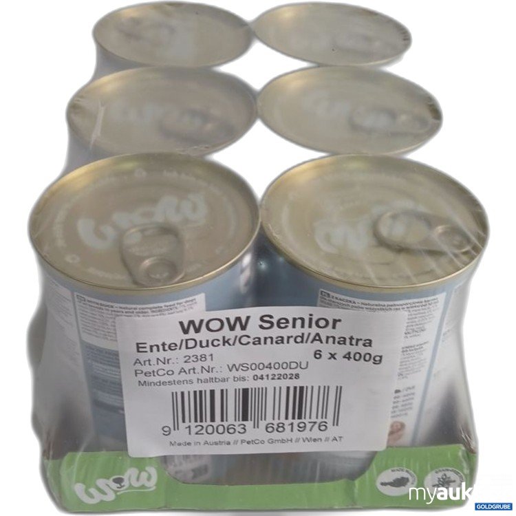 Artikel Nr. 973728: WOW Senior Ente/Duck/Canard/Anatra 6x400 g