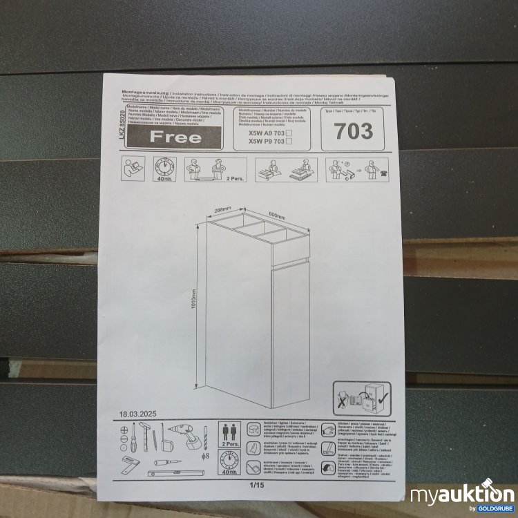Artikel Nr. 958729: Schrank Model Free ca 1010×600×288mm Art.No. X5W-P9-703