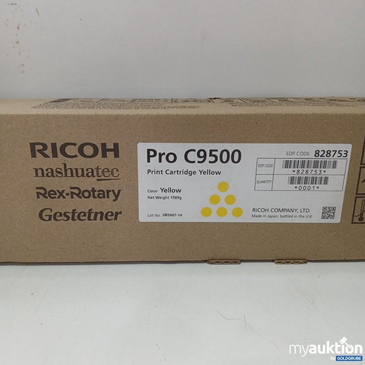 Artikel Nr. 982729: Ricoh Pro C9500 Tonerkartusche in Gelb EDP CODE 828753