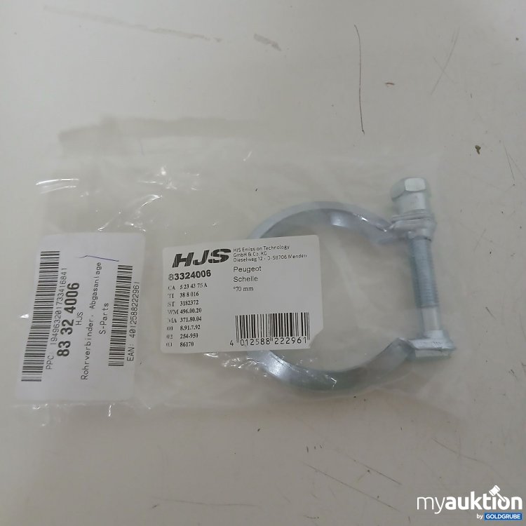 Artikel Nr. 397730: HJS Peugeot Schelle 70mm 83324006 