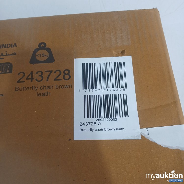 Artikel Nr. 464730: Vida xl Butterfly chair brown leather 243728