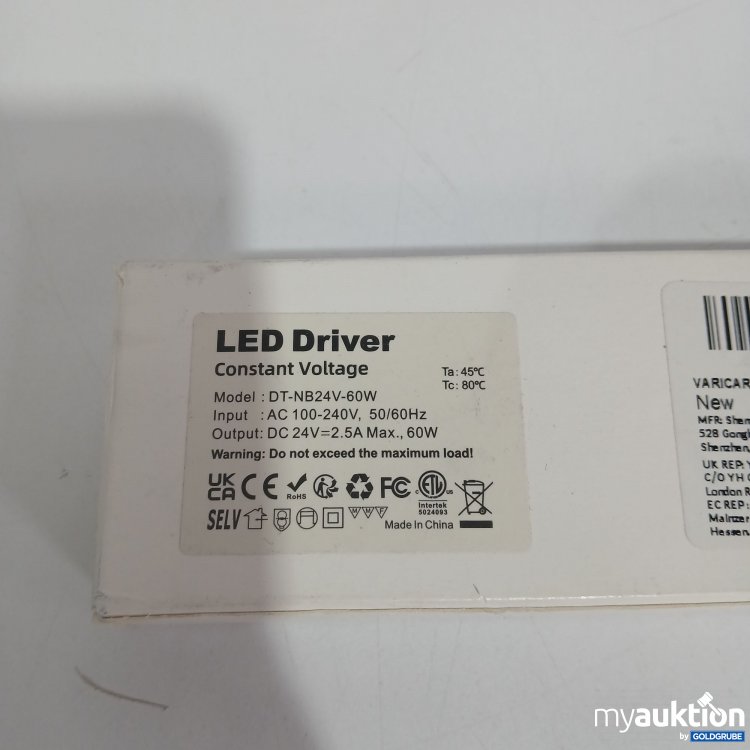 Artikel Nr. 827730 Artikel Nr. 827730: LED Driver Constant Voltage DT-NB24V-60W