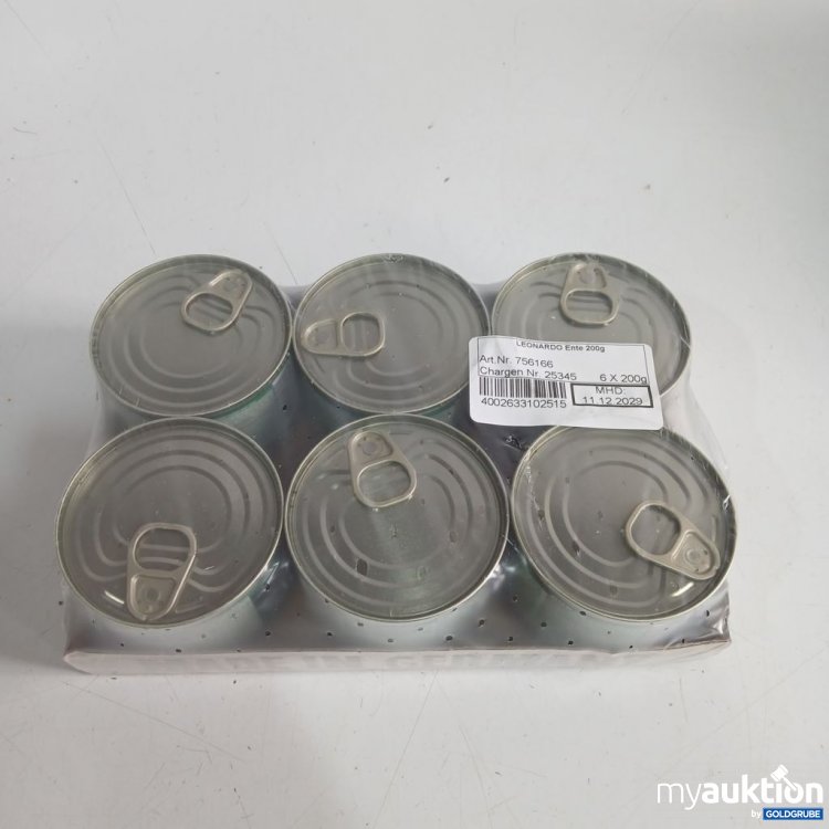 Artikel Nr. 973730: LEONARDO Katzenfutter Ente 6x200g