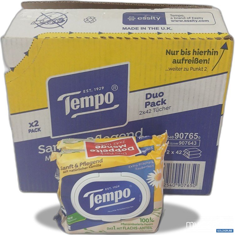 Artikel Nr. 990730 Artikel Nr. 990730: Tempo Feuchtes WC-Papier Kamille 2x42Tücher 8Stk