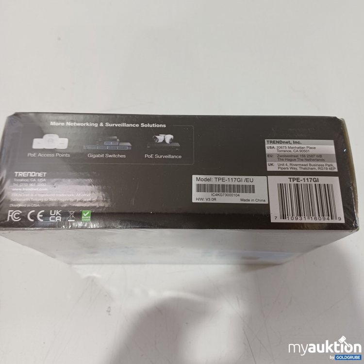 Artikel Nr. 446731 Artikel Nr. 446731: Trendnet Gigabit 60W PoE++ Injector TPE-117GI