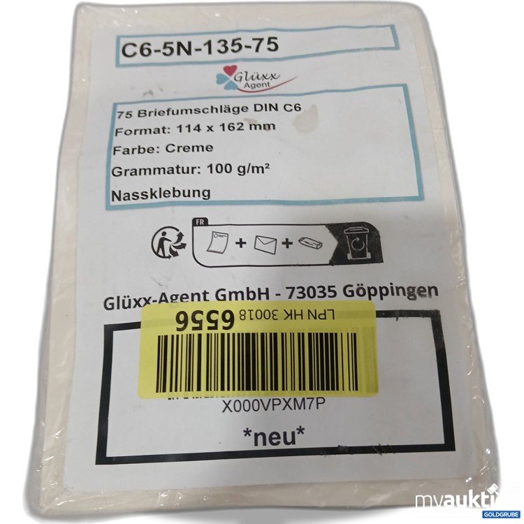 Artikel Nr. 883731: Briefumschläge Creme 75stk 