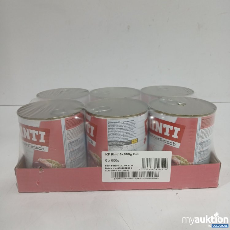 Artikel Nr. 893731: Rinti Kennerfleisch mit Rind 6x800g