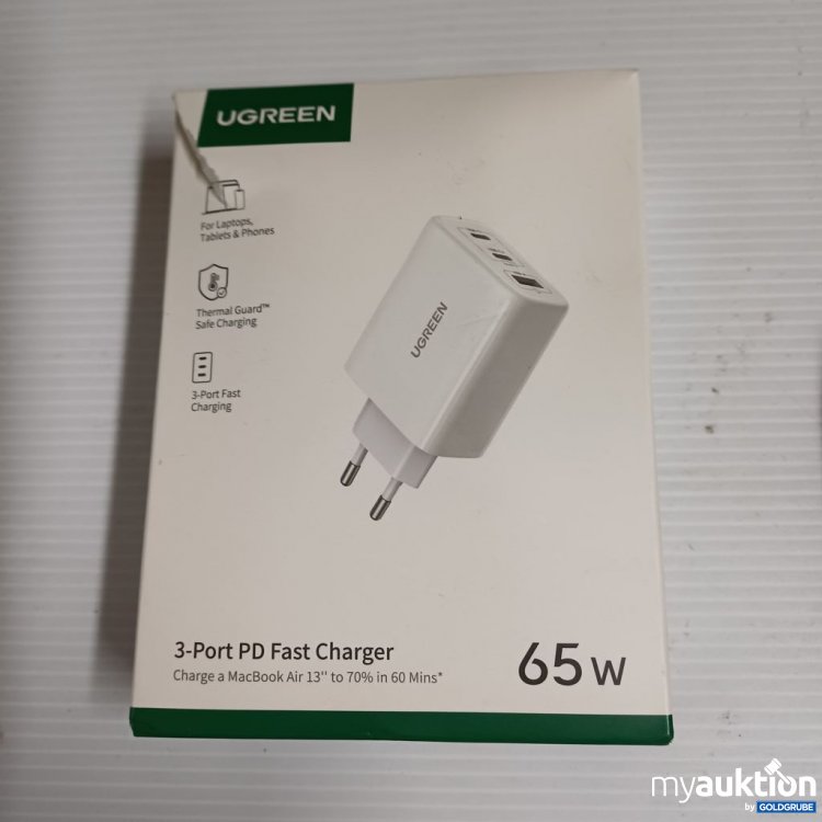 Artikel Nr. 933731 Artikel Nr. 933731: UGREEN 3-Port PD Fast Charger 65 W
