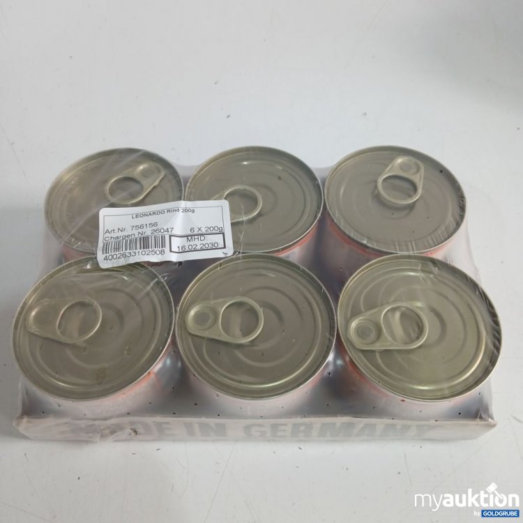 Artikel Nr. 973732: LEONARDO Katzenfutter Rind 6x200g