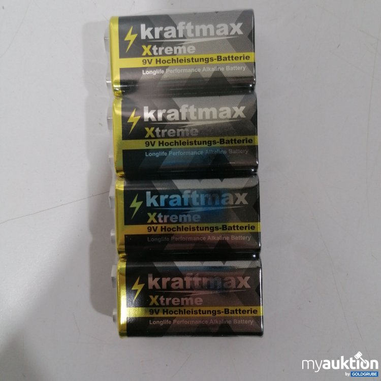 Artikel Nr. 898733 Artikel Nr. 898733: Kraftmax extreme 9V Block Alkaline Batterien 4Stk
