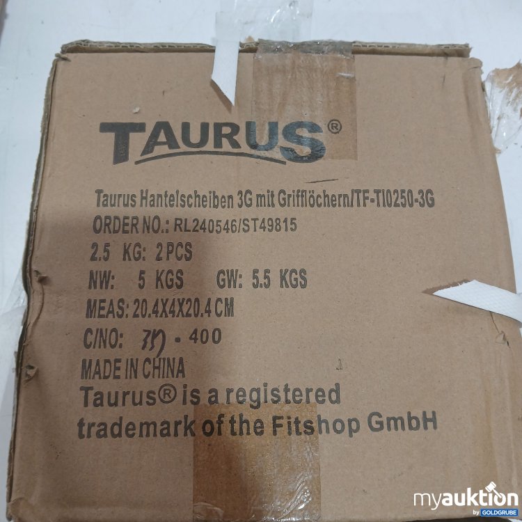 Artikel Nr. 524734 Artikel Nr. 524734: Tarus Handelscheiben 3G mit Grifflöchern 2,5kg