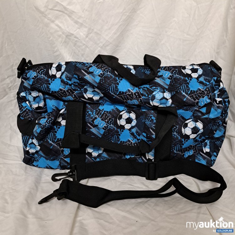 Artikel Nr. 815735: Fußballtasche mit Tragegurt und 2 Seitenfächern blau "Foot Ball", 50cm