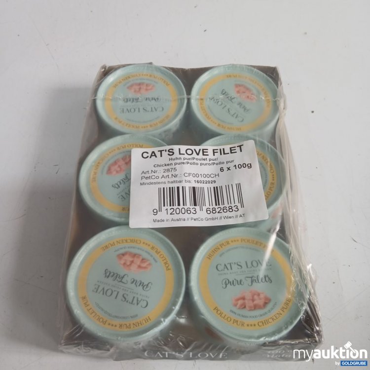 Artikel Nr. 973735: CAT'S LOVE FILET Huhn pur/Poulet pur 6x100 g