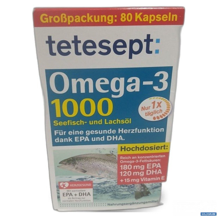 Artikel Nr. 465736: tetesept Omega-3 1000 Seefisch- und Lachsöl 80 Kapseln