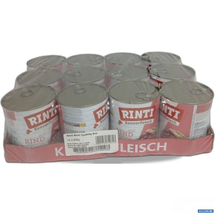 Artikel Nr. 893736: Rinti Kennerfleisch mit Rind 12x800g 