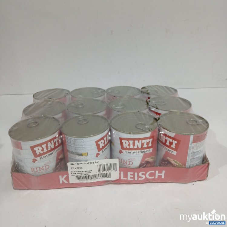Artikel Nr. 893736: Rinti Kennerfleisch mit Rind 12x800g 