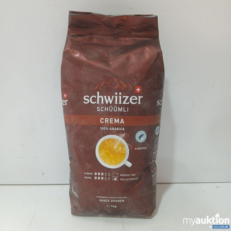 Artikel Nr. 982736: Schwiitzer Schüümli Crema 100% Arabica Ganze Bohnen 1Kg