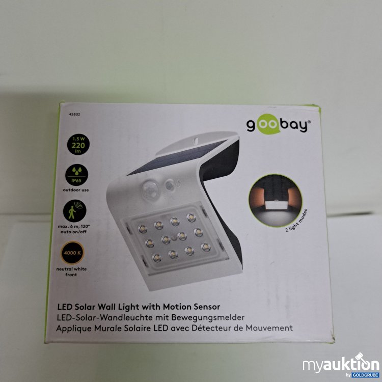 Artikel Nr. 817737 Artikel Nr. 817737: Goobay Led Solar Wall Light with Motion Sensor