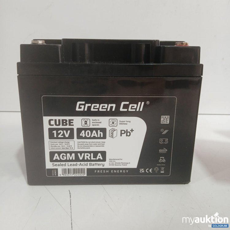 Artikel Nr. 998737: Green Cell Cube 12V 40Ah sealed Lead-Acid Battery 