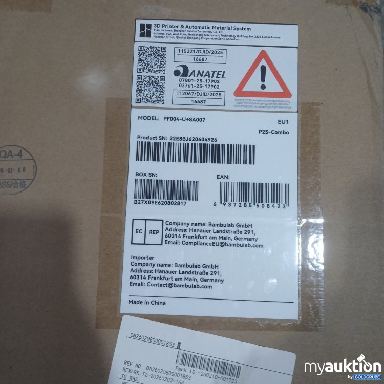 Artikel Nr. 468738 Artikel Nr. 468738: Bambu Lab P2S Combo 3D Printer PF004-U+SA007