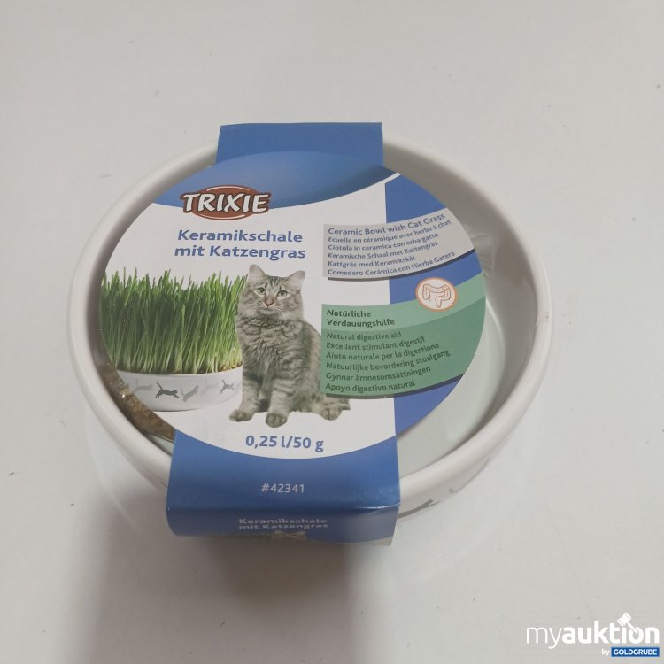 Artikel Nr. 839738 Artikel Nr. 839738: Trixie Keramikschale mit Katzengras 0,25l/50g