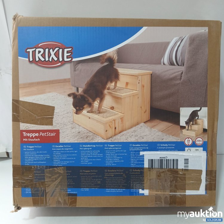Artikel Nr. 921738: Trixie PetStair Hundetreppen aus Kiefernholz mit Teppichbezug und integriertem Stauraum Art.No. 3943