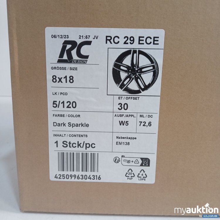 Artikel Nr. 951738: RC Design Felge 8x18 5/112 ET30 Dark Sparkle 