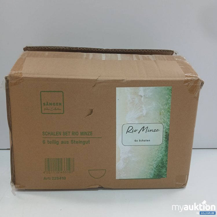 Artikel Nr. 959738: Sänger Schalen Set RIO Minze 6 teilig aus Steingut 