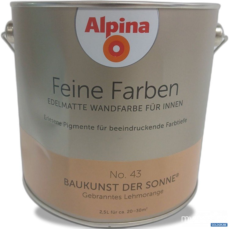 Artikel Nr. 447739 Artikel Nr. 447739: Alpina Feine Farben Edelmatte Wandfarbe für Innen No. 43 2,5L für ca. 20-30m²