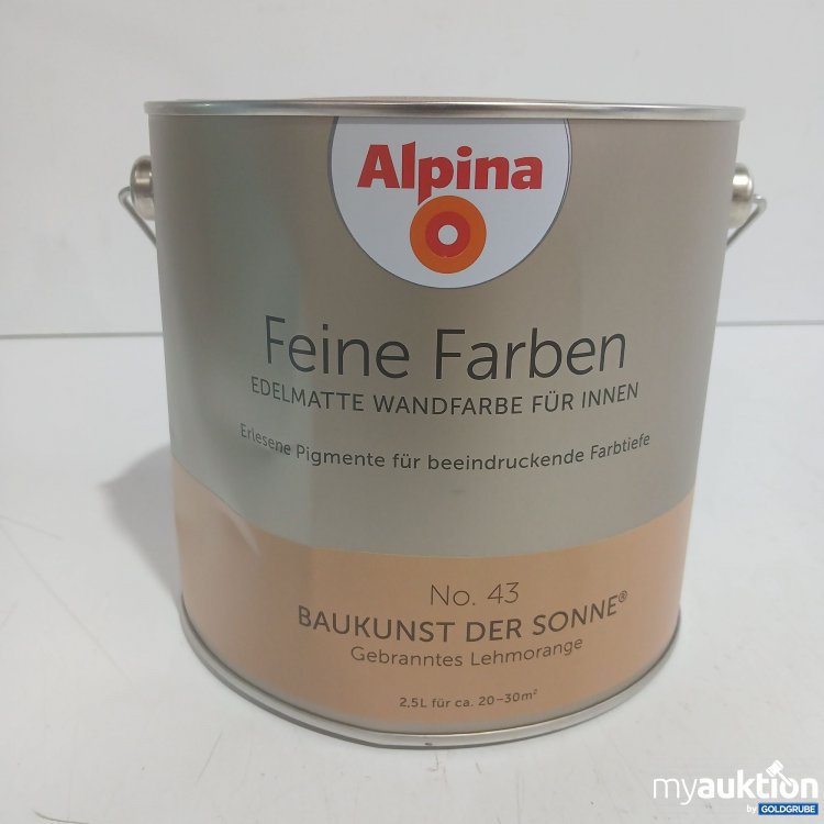 Artikel Nr. 447739 Artikel Nr. 447739: Alpina Feine Farben Edelmatte Wandfarbe für Innen No. 43 2,5L für ca. 20-30m²