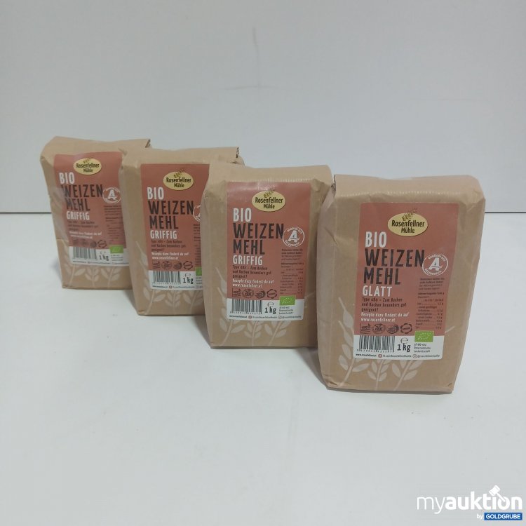 Artikel Nr. 844739 Artikel Nr. 844739: Rosenfellner Bio Weizen Mehl Glatt 4x1kg