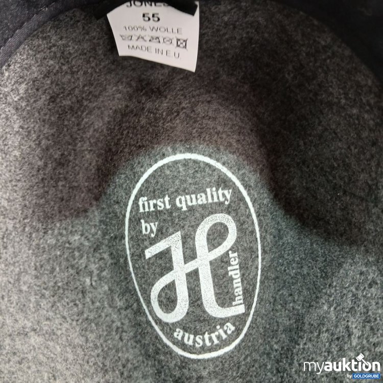 Artikel Nr. 961739: Handler Hut Grau mit grünem Band