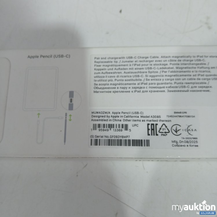 Artikel Nr. 447740 Artikel Nr. 447740: Apple Pencil (USB-C) A3085