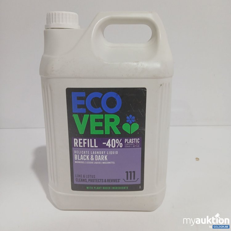 Artikel Nr. 820740 Artikel Nr. 820740: Ecover Refill -40% Plastic Delicate Laundry Liquid Black & Dark 5L