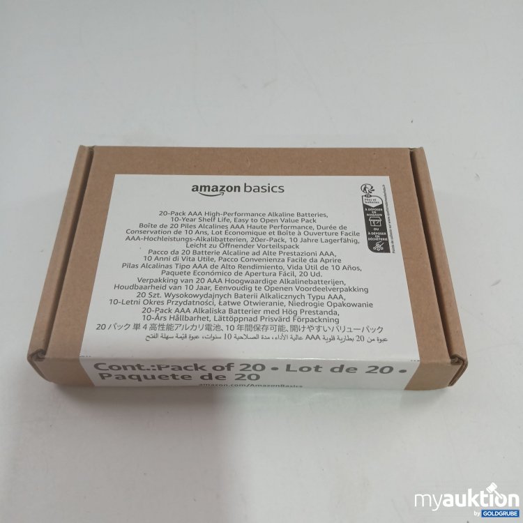 Artikel Nr. 843740 Artikel Nr. 843740: Amazon Basics AAA Hochleistungs-Alkalibatterien 20 Stück
