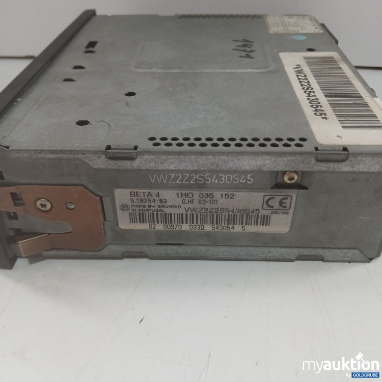 Artikel Nr. 997740 Artikel Nr. 997740: Grundig Kassettenradio VW Beta 4 VWZ2Z2S5430545