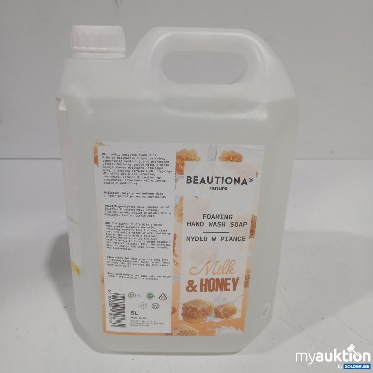 Artikel Nr. 465741: Beautiona nature Foaming Hand Wash Soap Milk & Honey 5L