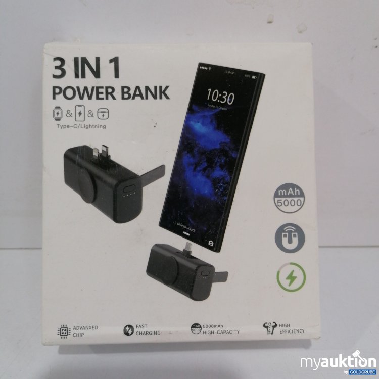 Artikel Nr. 840741 Artikel Nr. 840741: 3 in 1 Power Bank 5000mAh