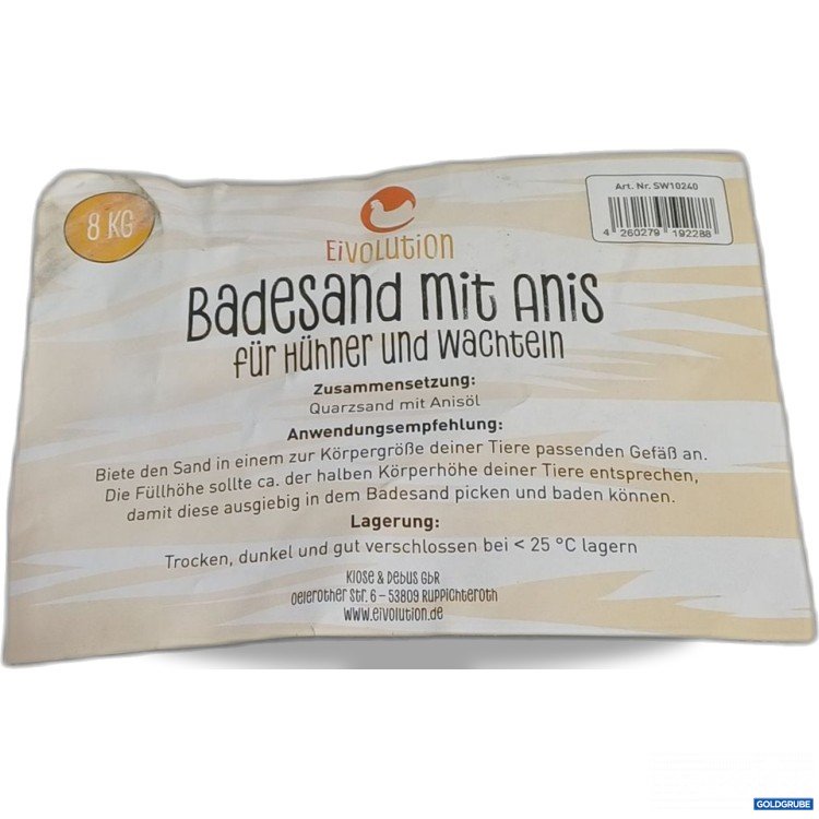 Artikel Nr. 962741: Eivolution Badesand mit Anis für Hühner und Wachteln 8kg 