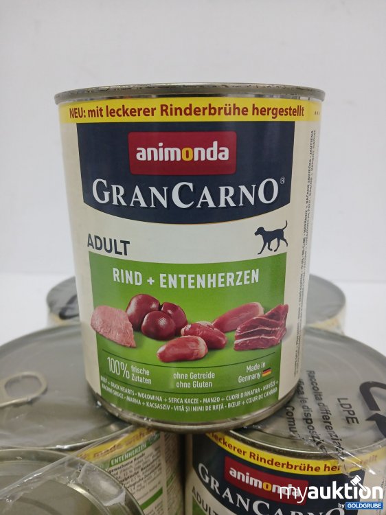Artikel Nr. 990741 Artikel Nr. 990741: ANIMONDA GranCarno Adult Rind + Entenherzen 6x je 800g