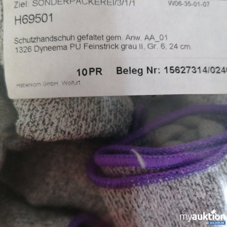 Artikel Nr. 380742 Artikel Nr. 380742: Schutzhandschuh gefalten