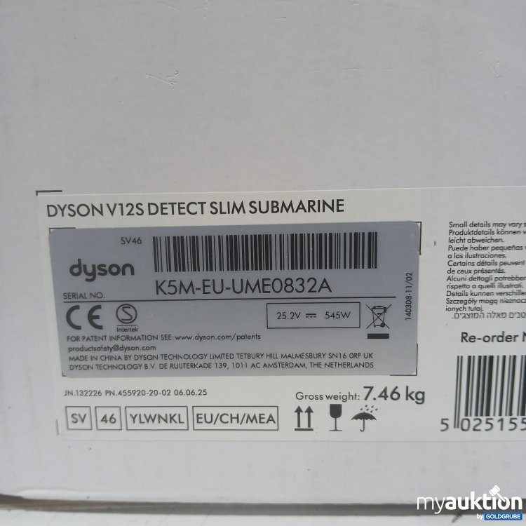 Artikel Nr. 468742 Artikel Nr. 468742: Dyson V12s Detect Slim Submarine K5M-EU-UME0832A
