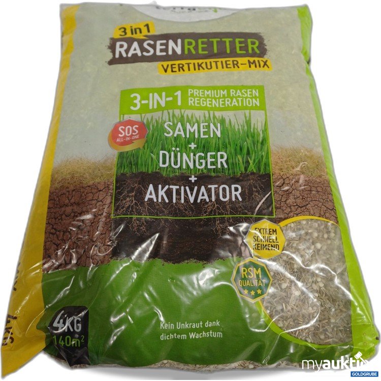 Artikel Nr. 962742: Terrauno 3in1 Rasenretter Vertikutier Mix 4kg 