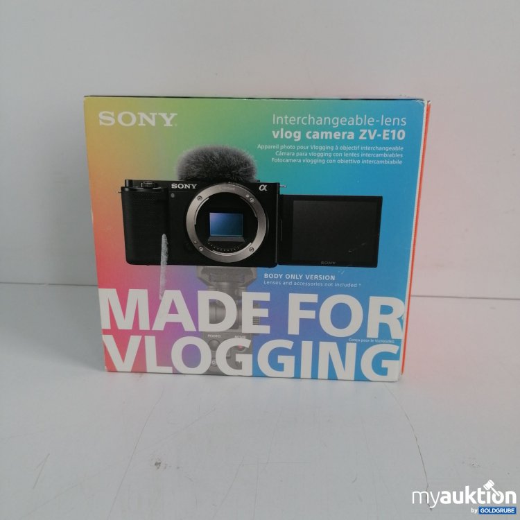Artikel Nr. 399743 Artikel Nr. 399743: Sony Interchnangeable Lens Vlog Camera ZV E10