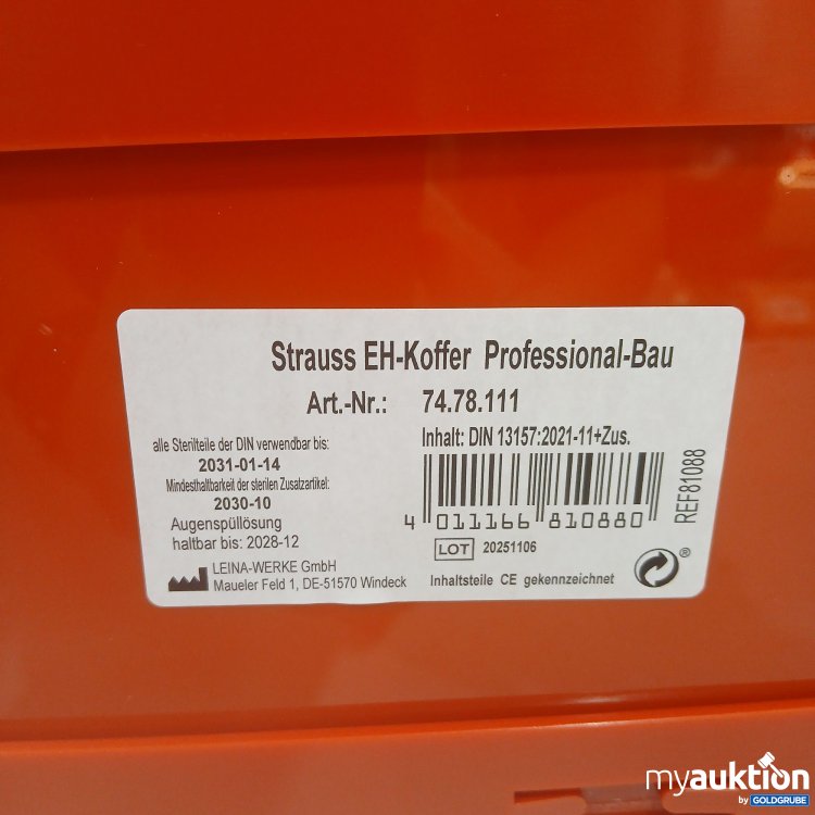 Artikel Nr. 447744: Erste Hilfe Proffesional Bau Erste Hilfe Koffer 74.78.111 Strauss