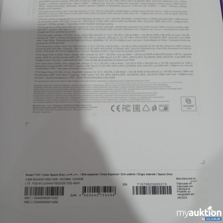 Artikel Nr. 904744: Inoi iPad 128+4GB Wi-Fi+4G 