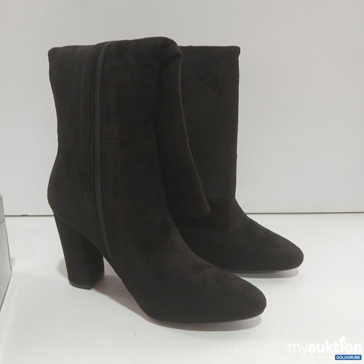 Artikel Nr. 971744: Schwarze Damen Stiefel 888- Schwarz Samt Größe: 38 
