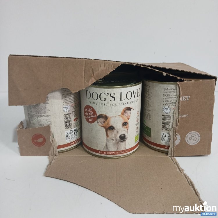Artikel Nr. 824745: Dog's Love Hundefutter 100% Bio Rind 6x800g