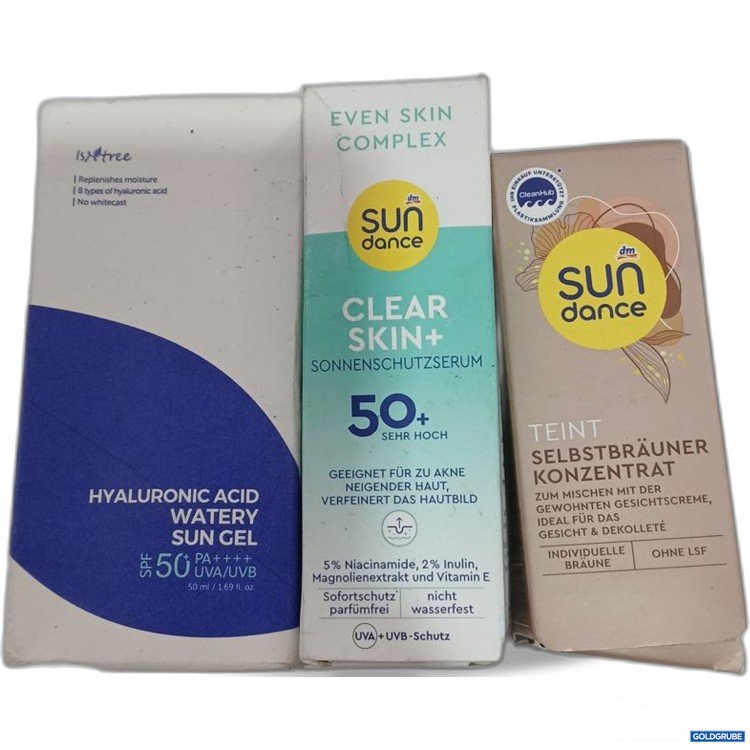 Artikel Nr. 953745: Sun Dance Clear Skin+ Sonnenschutzserum 50+
Selbstbräuner 30ml 
Water sun gel 50 uva 50ml