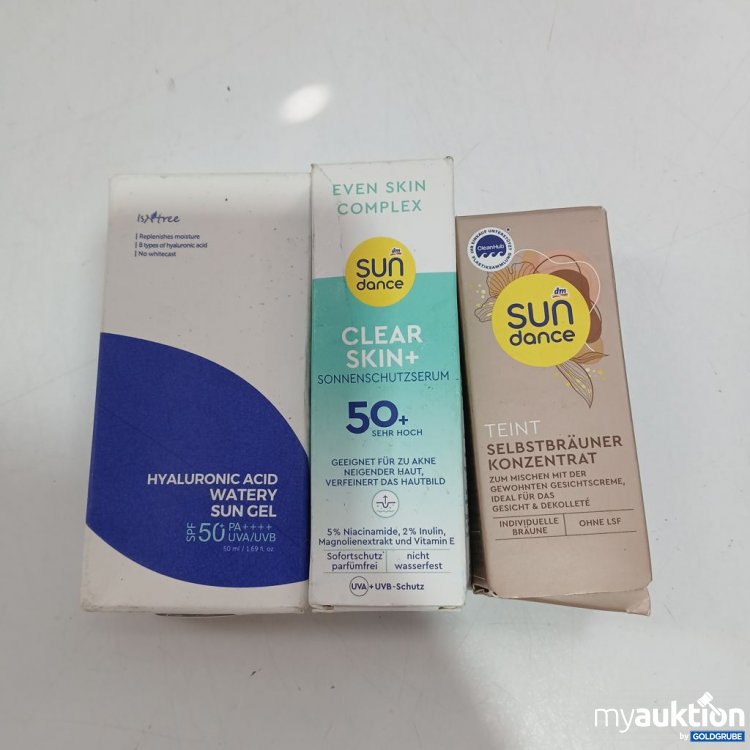 Artikel Nr. 953745: Sun Dance Clear Skin+ Sonnenschutzserum 50+
Selbstbräuner 30ml 
Water sun gel 50 uva 50ml